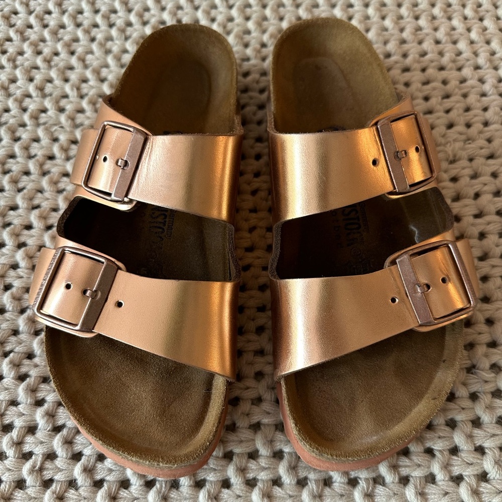 Birkenstock Rose Gold Sandals